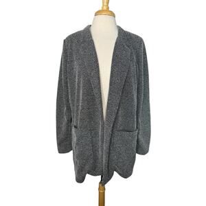 MURAL Art Has No Boundaries Black White Open Long Line Cardigan Jacket One Size